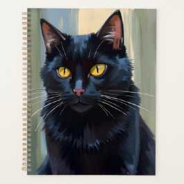 Agenda Gato Negro | Gatito Bonito Acuarela