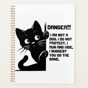 Agenda Gato negro lindo con cita graciosa