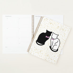 Agenda Gato negro y blanco
