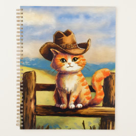 Agenda Gato papá pintado con acuarela