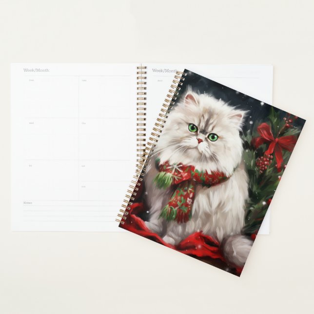Agenda Gato Persa en Navidad con nieve (Demostración)