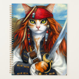 Agenda Gato pirata | Arte de carácter fantasía