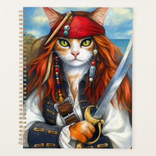 Agenda Gato pirata Arte de carácter fantasía