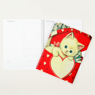 Agenda Gato retro Kitty Corazón de Corazón