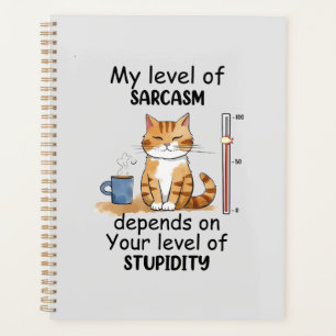 Agenda Gato sarcástico - Gracioso arte Naranja