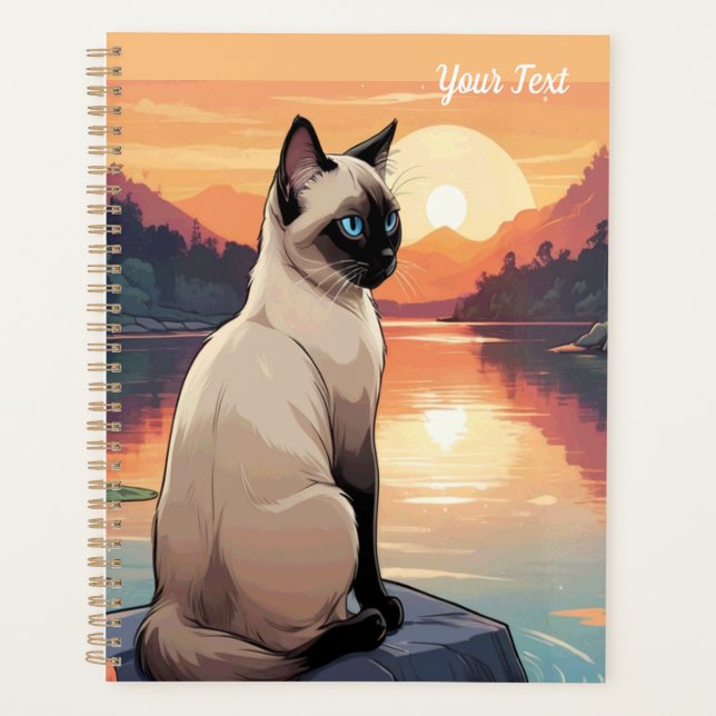 Agenda Gato siamés junto al lago (Anverso)