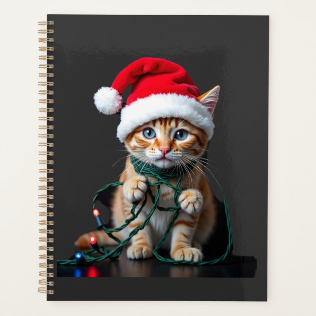 Agenda Gato siamés Navidad cuello en V (Anverso)