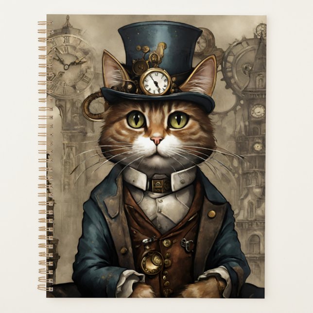 Agenda Gato Steampunk (Anverso)