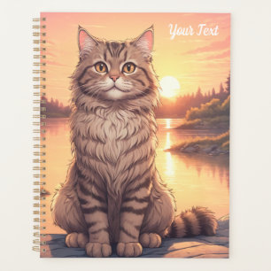 Agenda Gato Tabby Gris junto al Lago