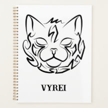 Gato tribal negro y blanco