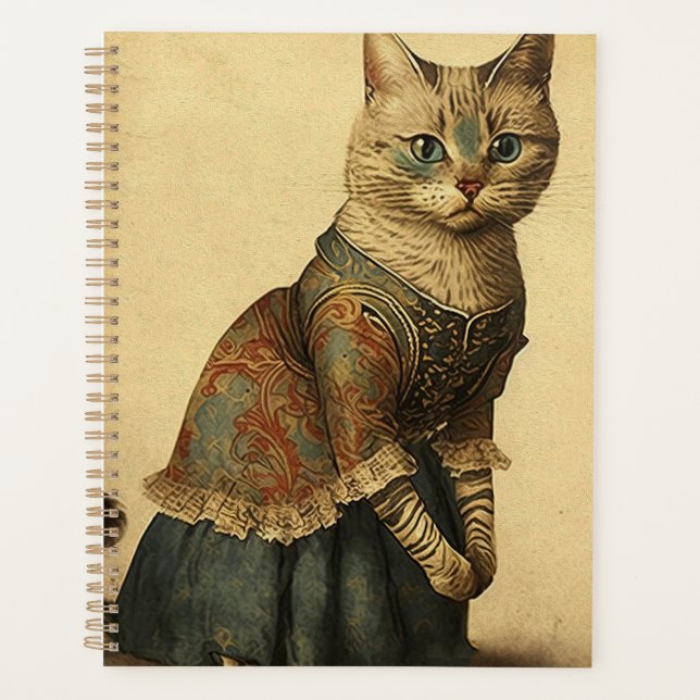 Agenda Gato victoriano vintage (Anverso)