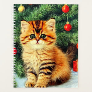 Agenda Gato vintage de Navidad