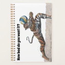 Agenda Gato Warrior Beach Volleyball Art Fantasy Planner
