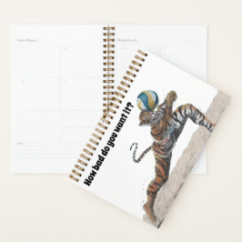 Agenda Gato Warrior Beach Volleyball Art Fantasy Planner