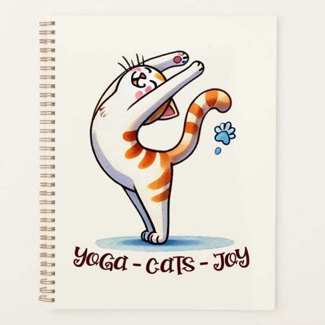 Agenda Gato Yoga Pose - Yoga - Gatos - Alegría (Anverso)