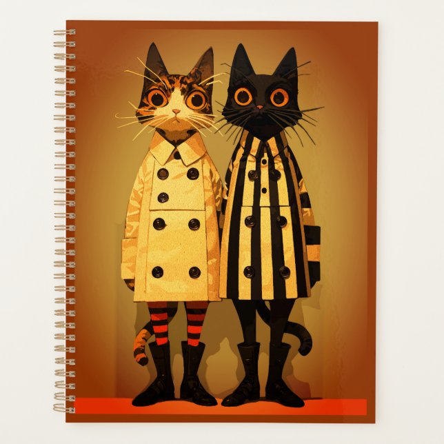 Agenda Gatos de Moda – Abrigos y Botas de Gato Originales (Anverso)