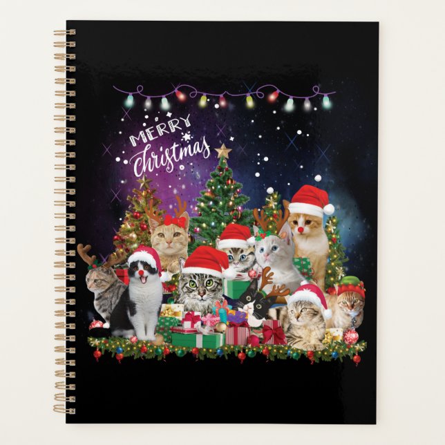 Agenda Gatos Feliz Navidad Luz (Anverso)