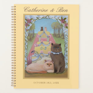 Agenda Gatos Novia y Novio Boda Personalizada  