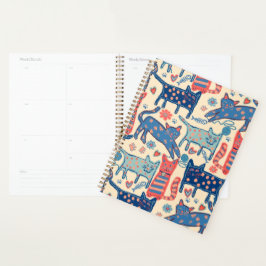 Agenda Gatos Retro 