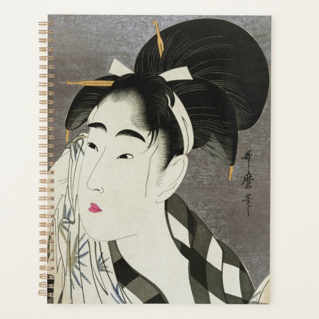 Agenda Geisha japonés vintage kimono asiático oriental (Anverso)