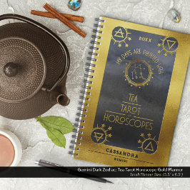 Agenda Gemini Dark Zodiac: Tea Tarot Horoscope Gold