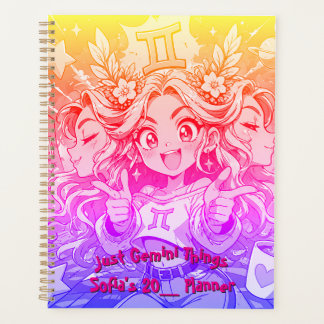 Agenda Gemini Zodiac Soul Anime Aesthetic Planner