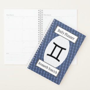 Agenda Gemini Zodiac Symbol Standard por Kenneth Yoncich