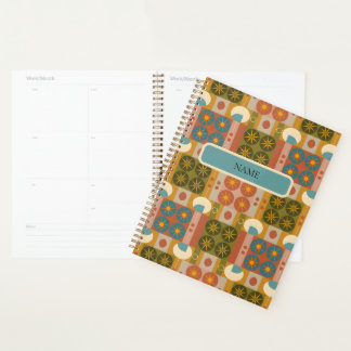 Agenda Geometría de mediados de siglo, patrón retro sin c