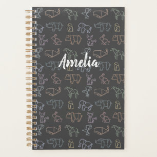 Agenda Geometría de Personalizable colorida Origami Anima