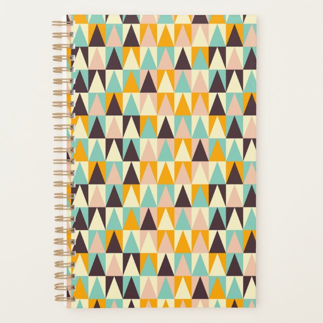 Agenda Geometric pattern of multi-colored triangles  (Anverso)