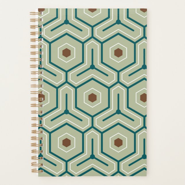 Agenda Geometric pattern with interlocking hexagons (Anverso)