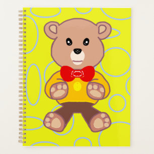 Agenda Geométrica Amarilla de Oso de Teddy
