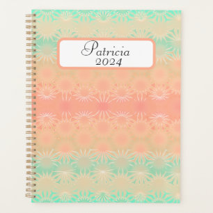 Agenda Geométrica de verde, melón, melón y coral