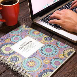 Agenda Geométrico púrpura moderno personalizado