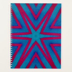 Agenda Geométrico rojo y azul de estrella
