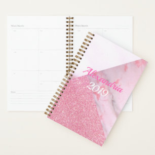 Agenda Geométrico, Rosa, Purpurina, Jefe Babe Planner