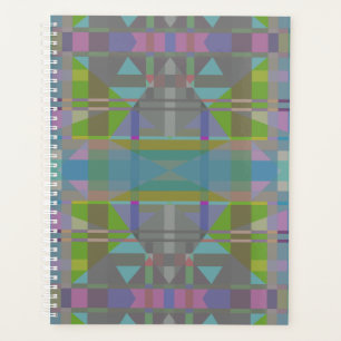 Agenda Geométrico verde azul púrpura