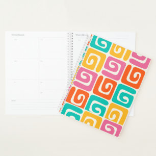 Agenda Geométricos Retro Coloridos y Cuadrados Audaces Vi