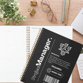 Agenda Gerente de Proyectos – Humor Divertido de Trabajo,