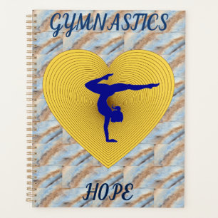 Agenda Gimnasia de corazón dorado con gimnasta