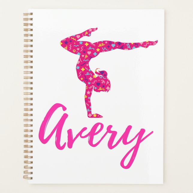 Agenda Gimnasia Gimnasia Personalizada Nombre Avery (Anverso)