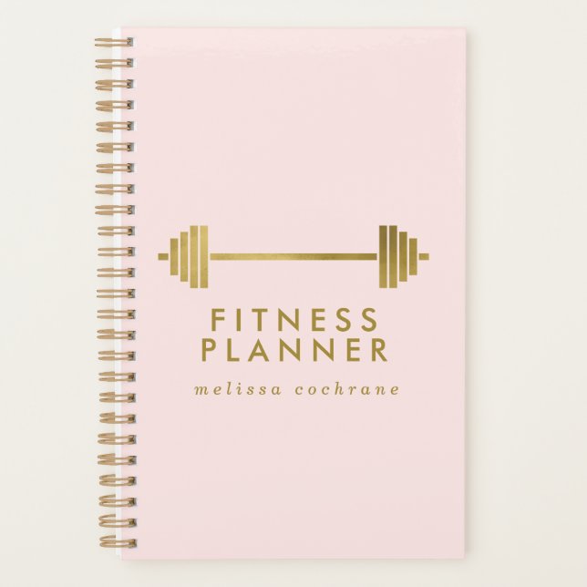 Agenda Gimnasio Personalizado Rubor & Gold (Anverso)