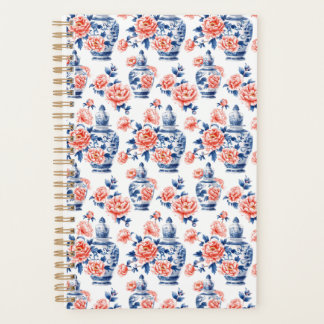 Agenda Ginger Jar Pink Peonies de la Chinoiserie, el gran