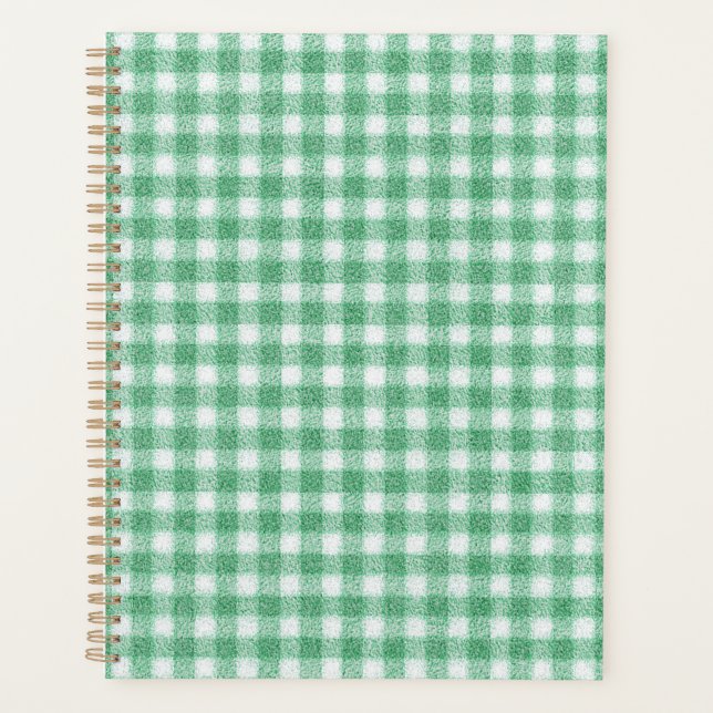Agenda Gingham Verde Menta  (Anverso)