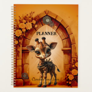 Agenda Girafa de bebé en steampunk-personalizado