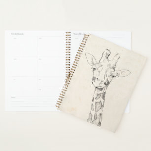 Agenda Giraffe Portrait   Esbozo