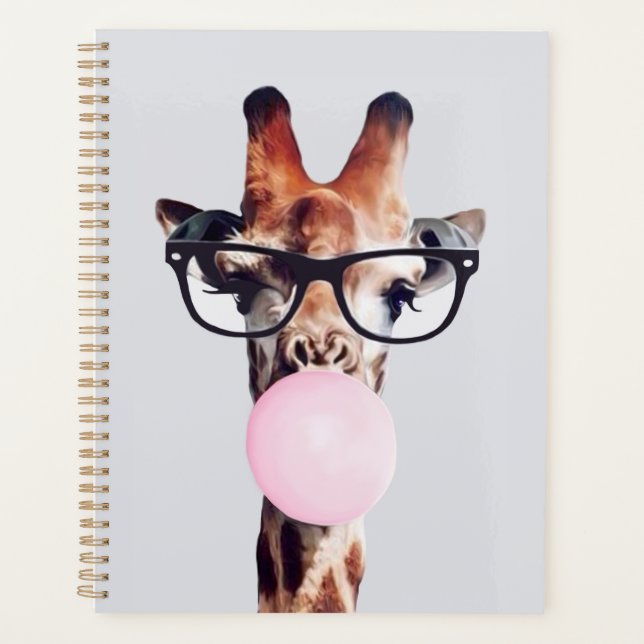 AGENDA GIRAFFE UTILIZANDO VIDRIOS QUE LLEVAN UN BUBLEGUM  (Anverso)