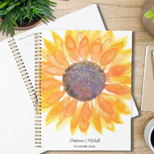 Agenda Girasol amarillo personalizado
