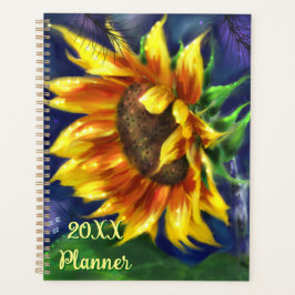 Agenda Girasol de noche Flor azul amarilla flor floral