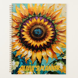 Agenda Girasol. Whimsical Sunflower, Otoño, Caída